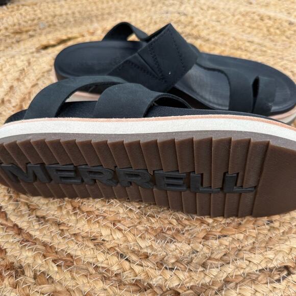 Merrell Women’s Sz 6 Black Slip On Platform Sandals- Black - Picture 3 of 7
